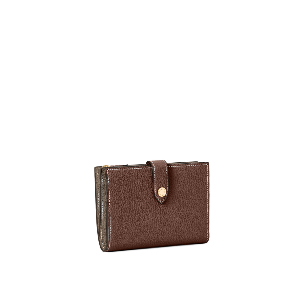 Belted Multi Medium Wallet Shrink Leather (Chestnut × Etoupe)