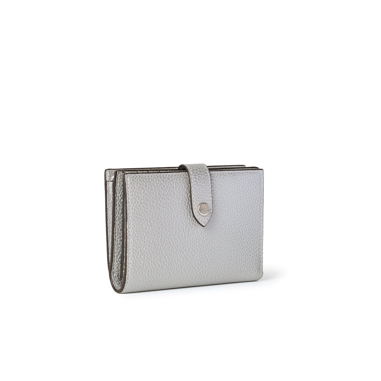 Belted Multi Medium Wallet Shrink Leather (Silver)