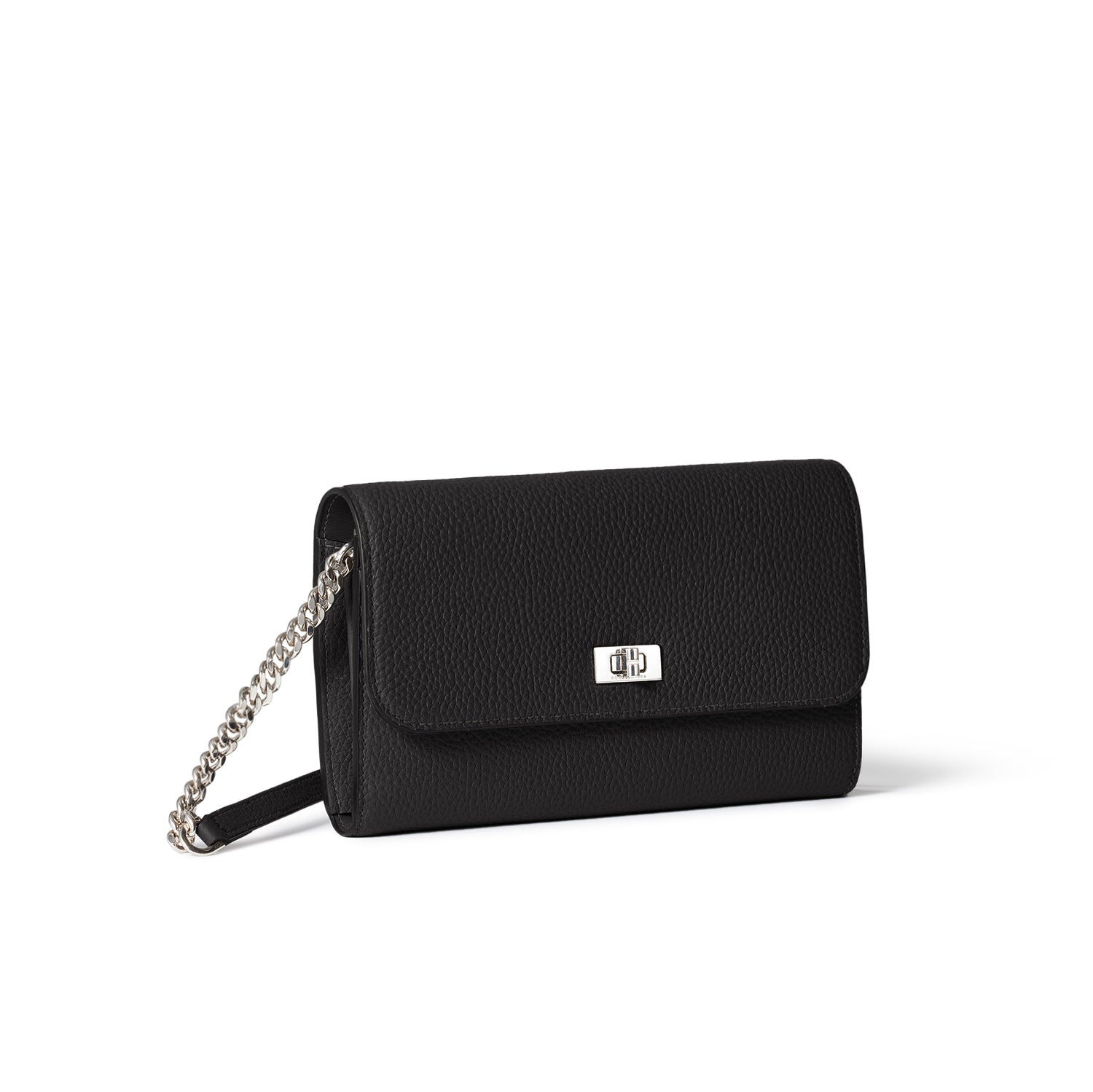 Beatrice Long Wallet Bottalato Leather (Black)