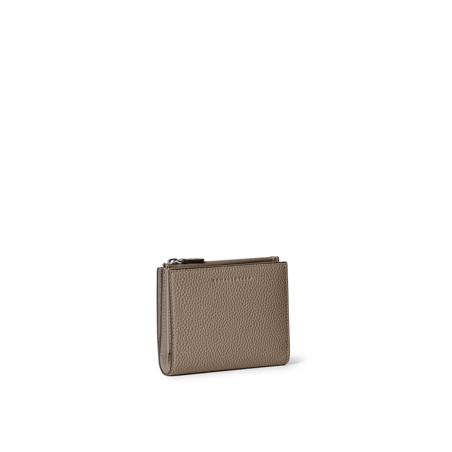 Bi-fold Slim Wallet Shrink Leather (Etoupe)