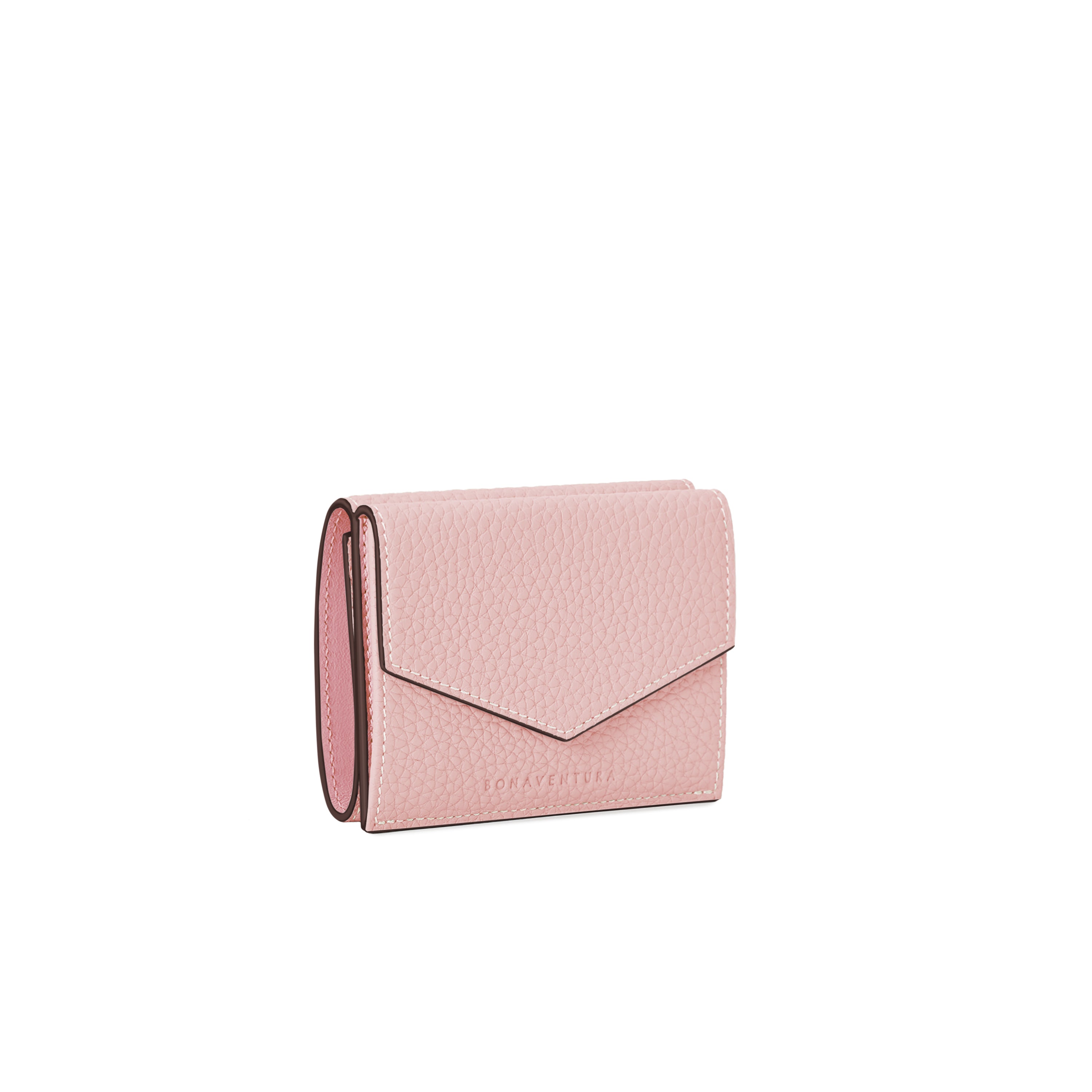 Small Wallet Bottalato Leather (Sakura Pink)