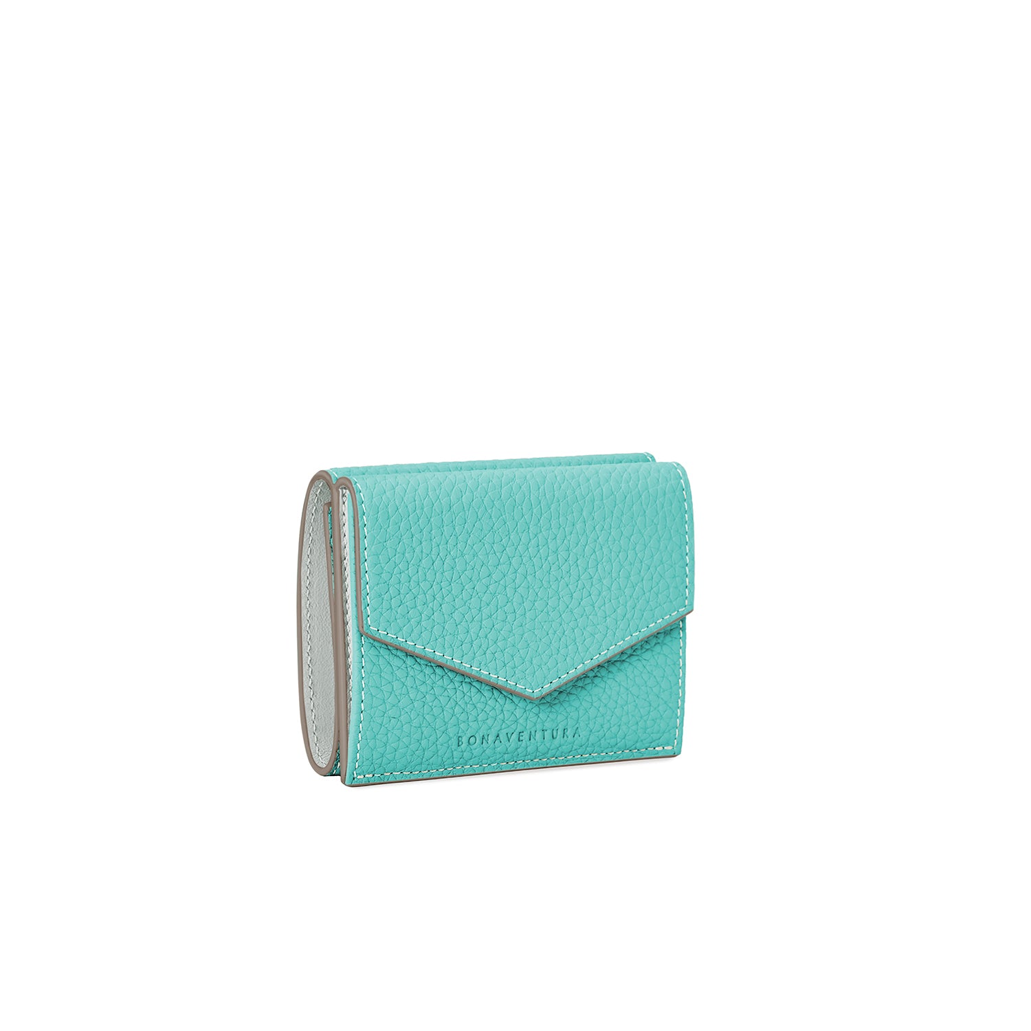 Small Wallet Shrink Leather (Atoll Blue (Etoupe edge paint))