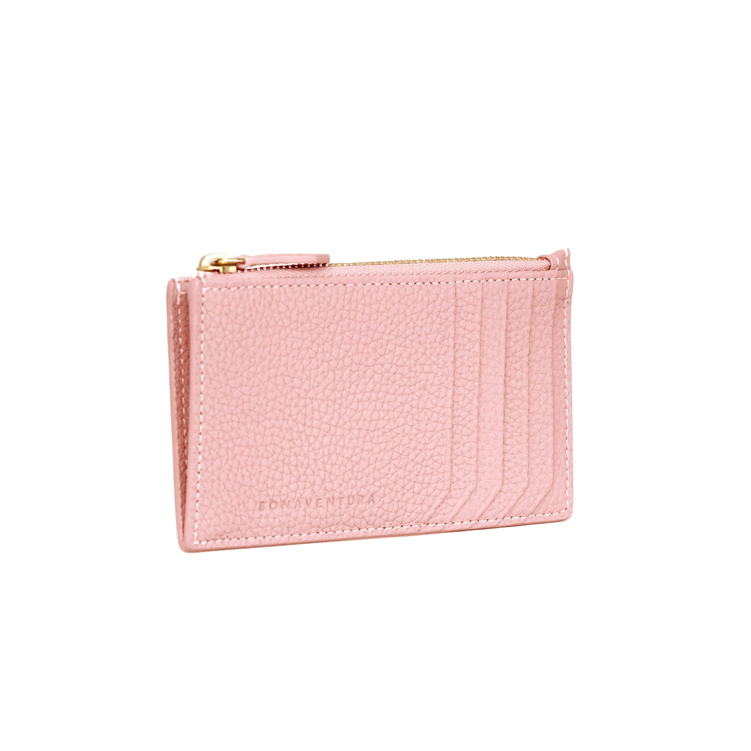 Mini Zip Wallet Bottalato Leather (Sakura Pink)