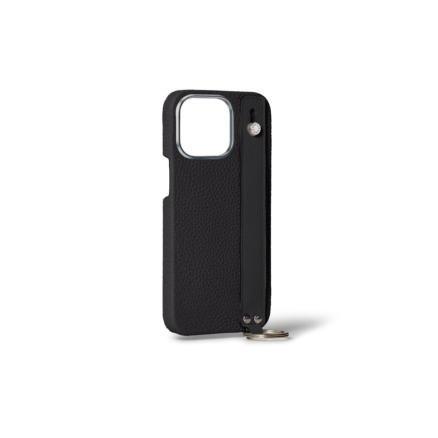 iPhone 15 Pro Max Back Cover Case with Handle Shrink Leather