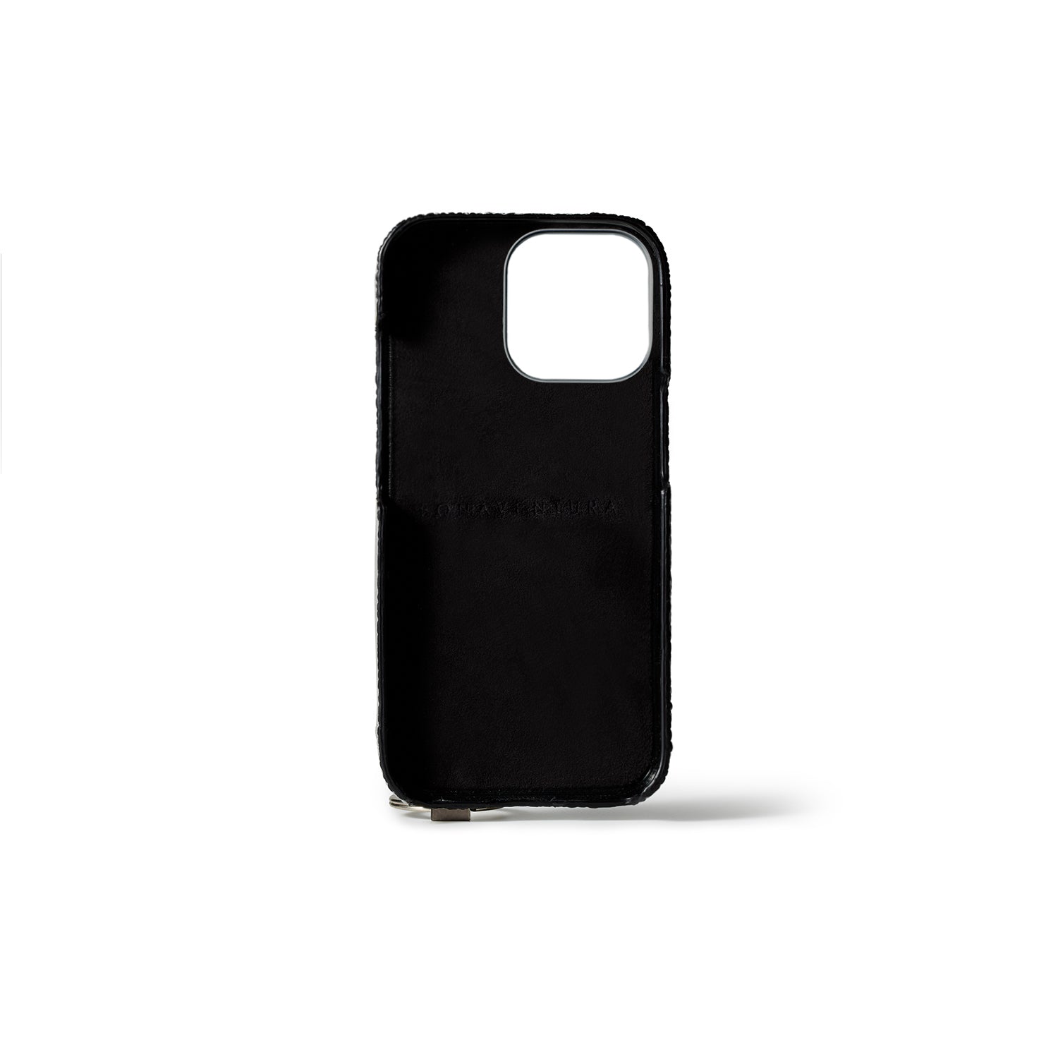 iPhone 15 Pro Max Back Cover Case with Handle Shrink Leather