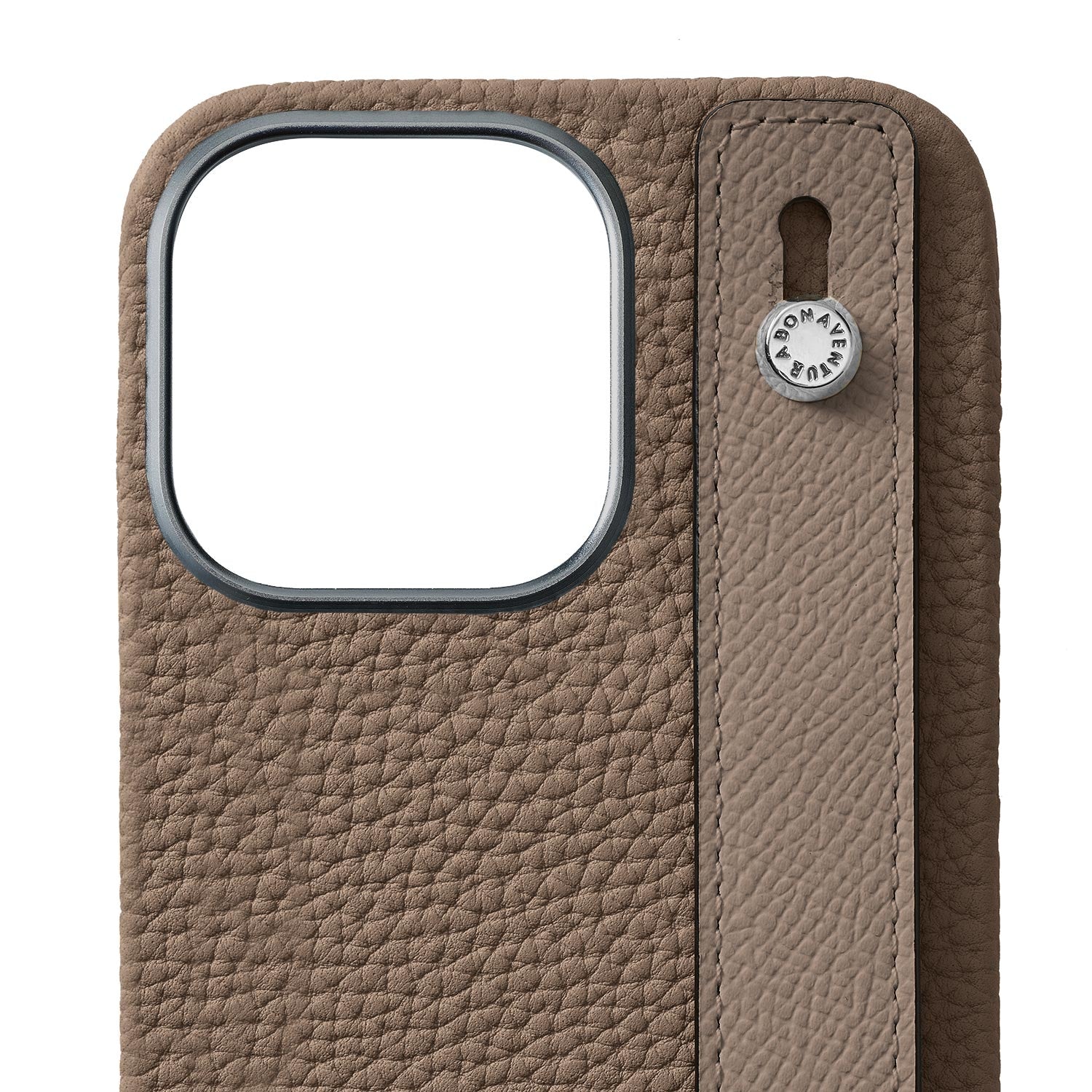 iPhone 15 Pro Max Back Cover Case with Handle Shrink Leather