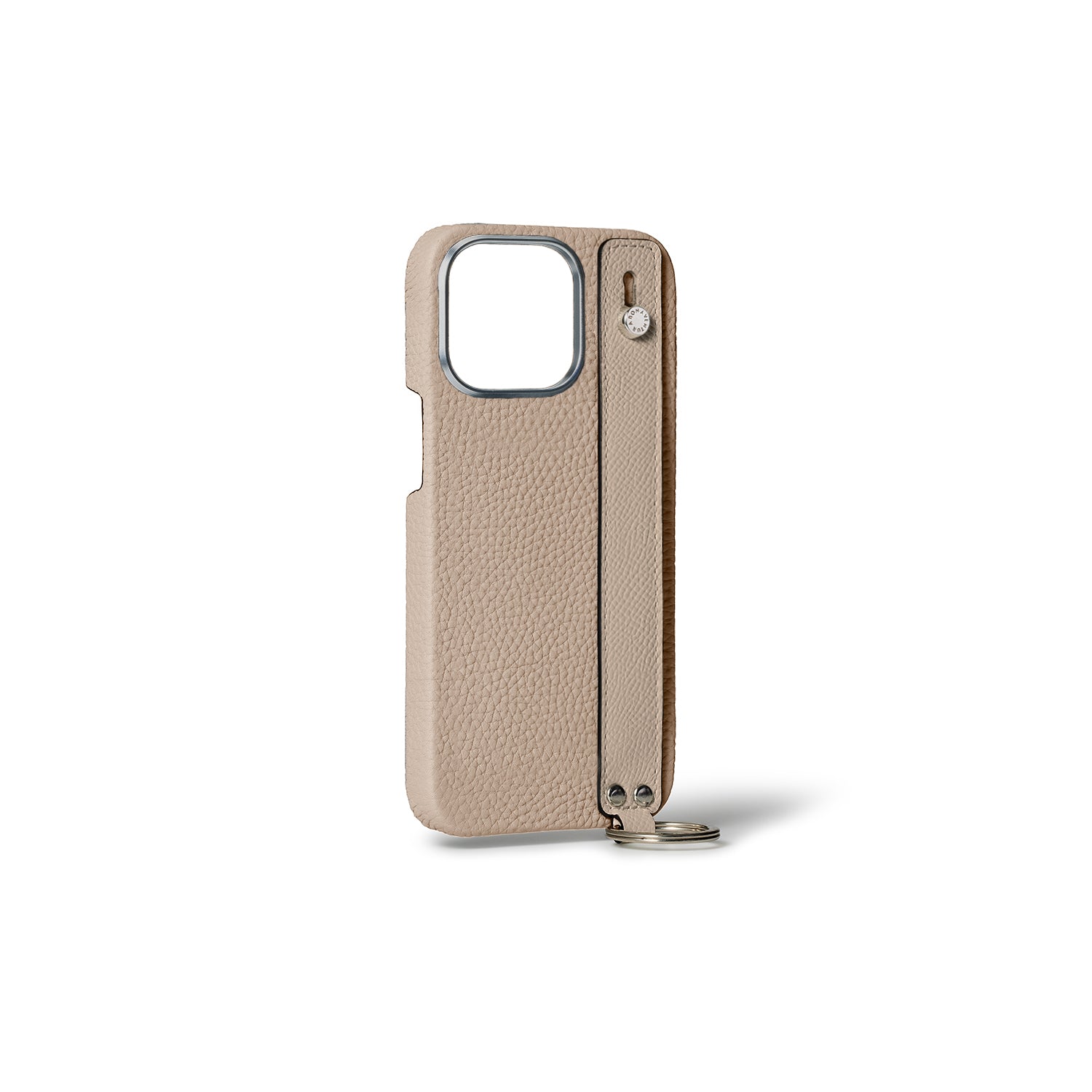 iPhone 15 Pro Max Back Cover Case with Handle Shrink Leather