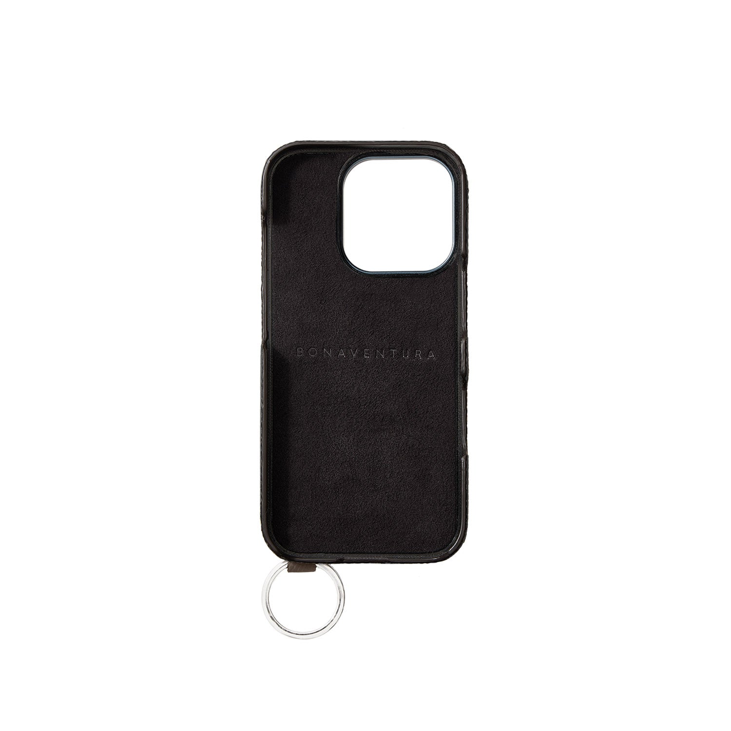 iPhone 16 Pro Back Cover Case with Handle Shrink Leather