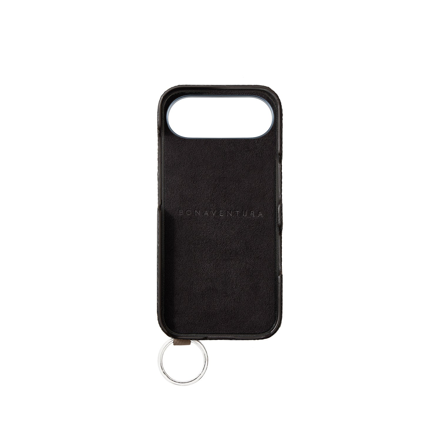 BONAVENTURA iphoneAir ケース(BLACK) iPhone Air Back Cover Case with Handle Shrink Leather