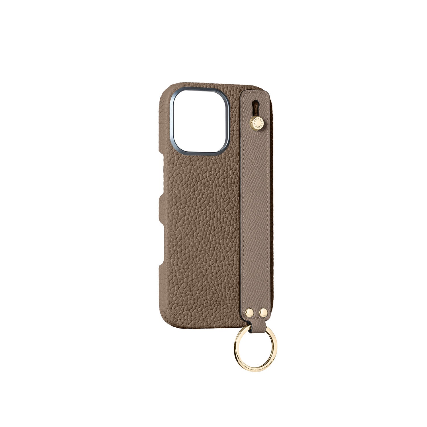iPhone 16 Pro Max Back Cover Case with Handle Shrink Leather