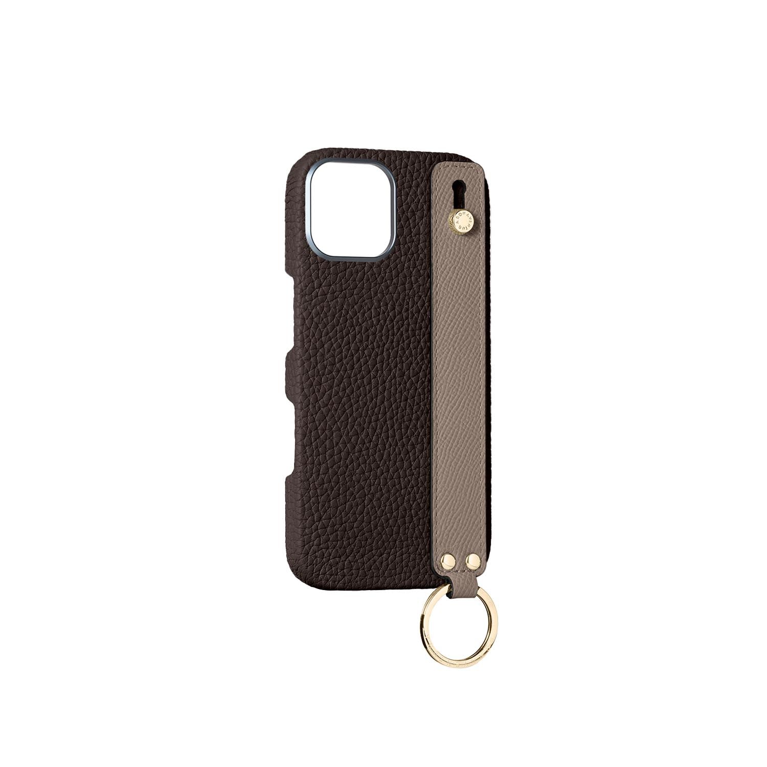 iPhone 17 Back Cover Case with Handle Shrink Leather