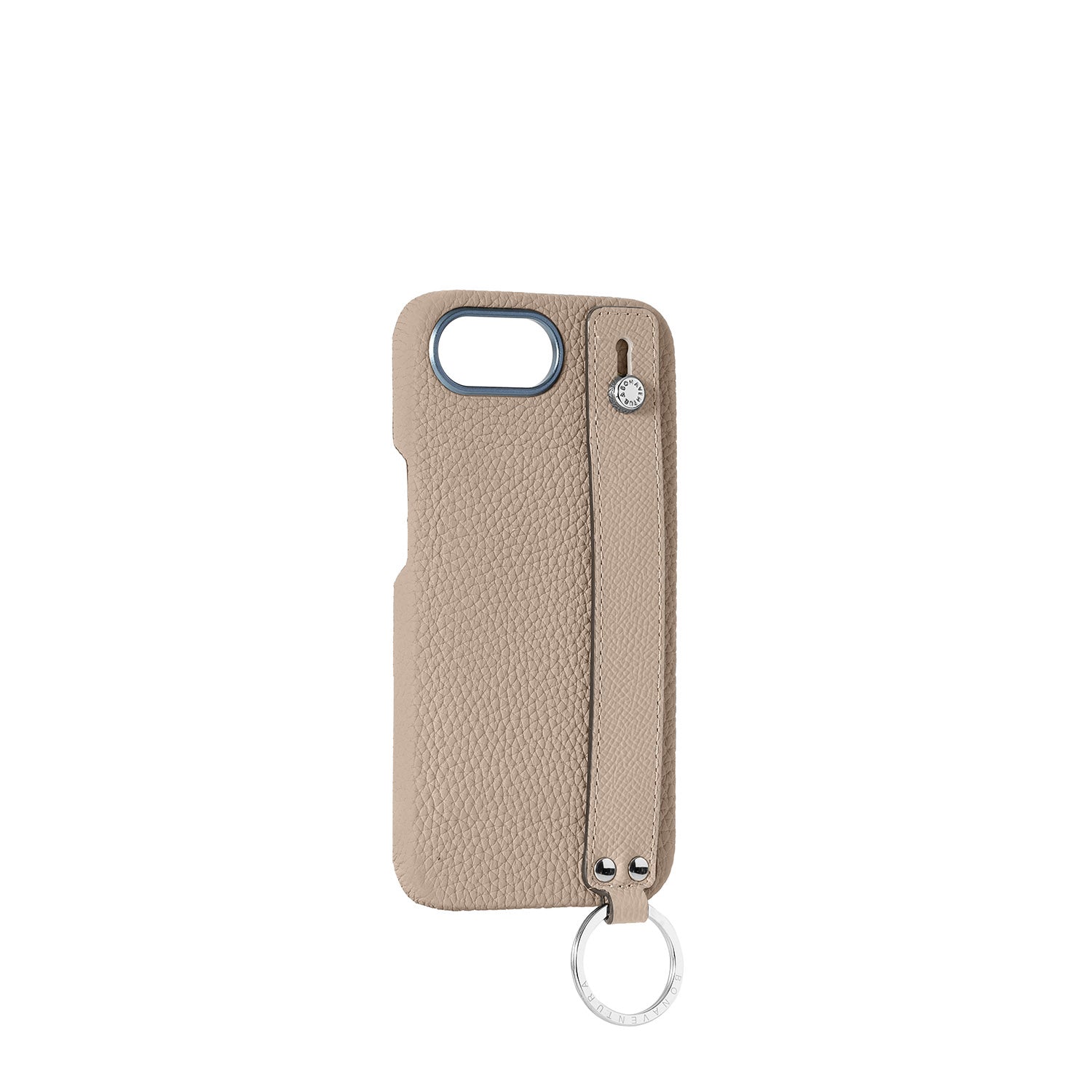 BONAVENTURA iPhone16e 17eケース グレージュ iPhone 17e / 16e Back Cover Case with Handle Shrink Leather