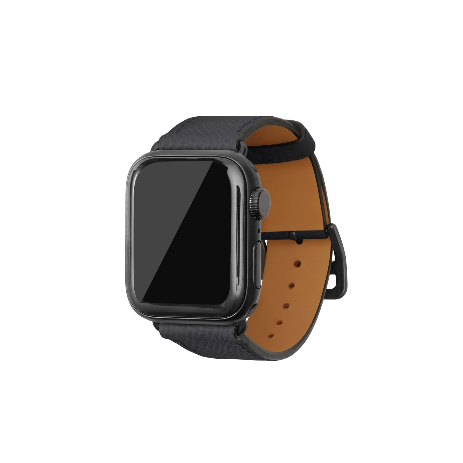 Apple Watch Band Nobile Leather (Black Adapter - Charcoal Gray - 38mm/40mm/41mm/42mm - M / L)