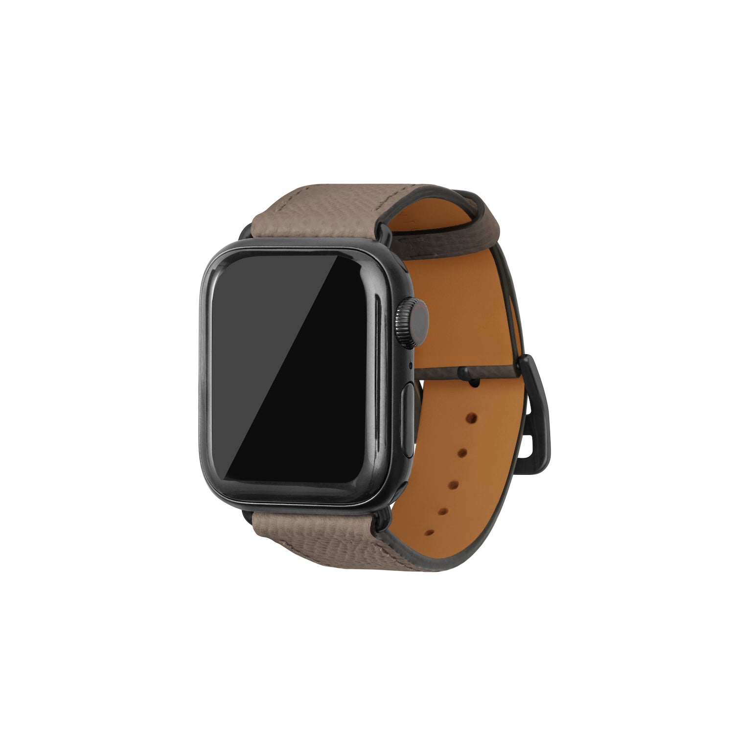 Apple Watch Band Nobile Leather (Black Adapter) (Etoupe - 38mm/40mm/41mm/42mm - S / M)