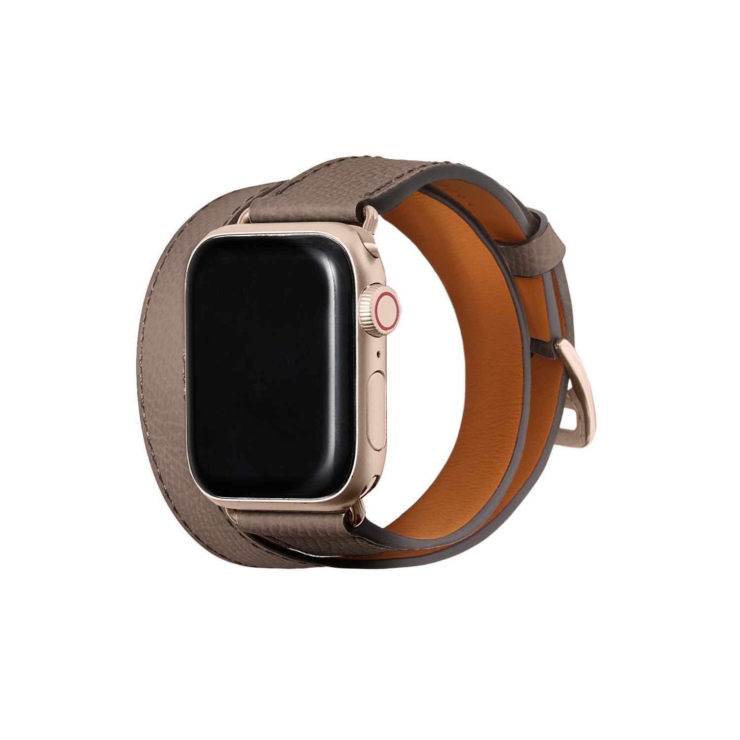 Double Tour Apple Watch Band Nobile Leather (Gold Adapter) (Etoupe - 38mm/40mm/41mm/42mm - S / M)