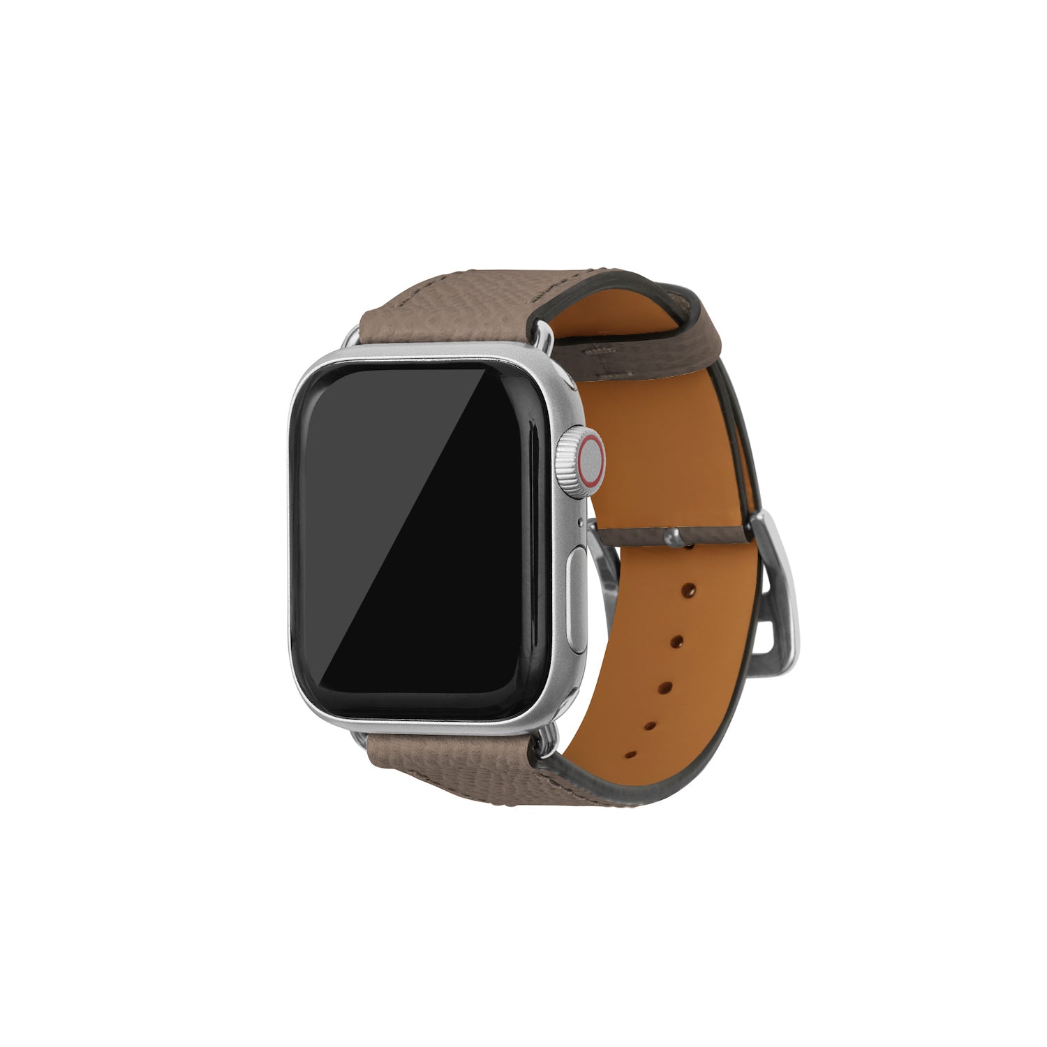 Apple Watch Band Nobile Leather (Silver Adapter) (Etoupe - 38mm/40mm/41mm/42mm - S / M)